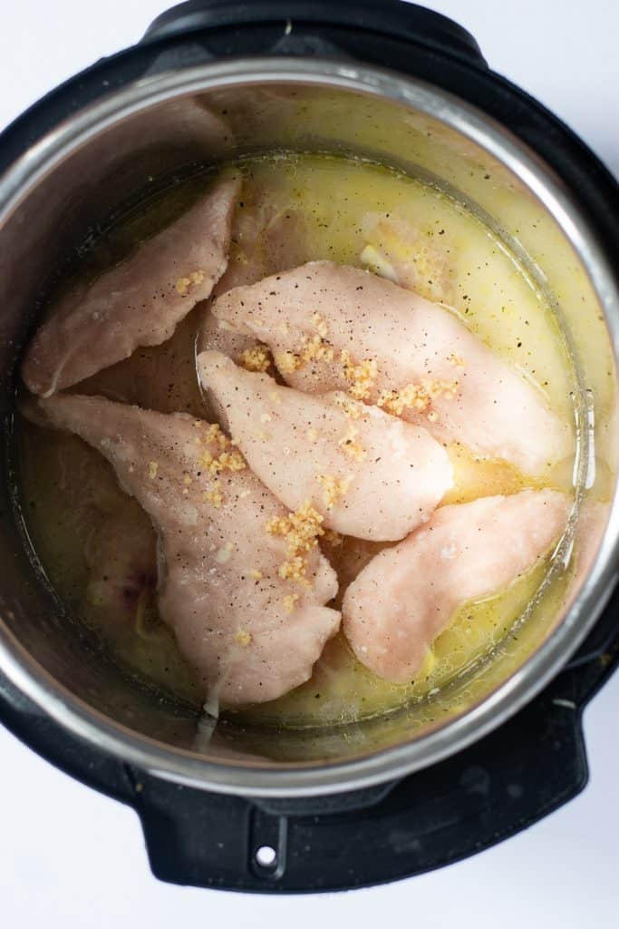 frozen chicken in a broth 