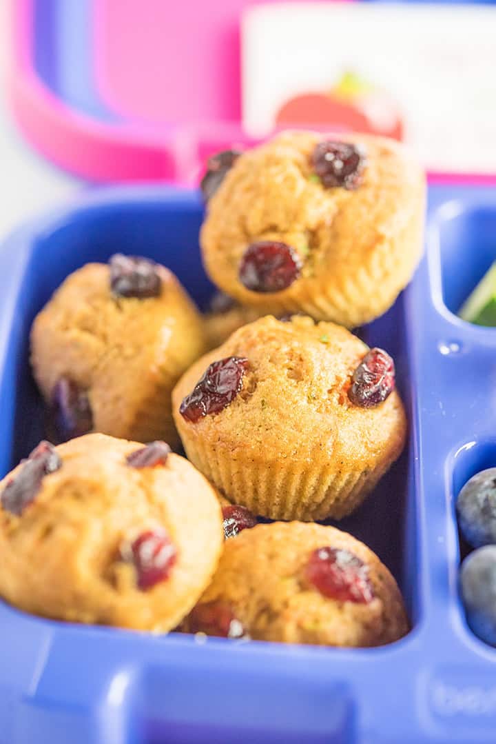 Sweet potato muffins with cranberries