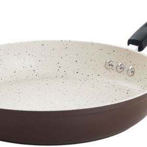 Pan with stone surface and brown color