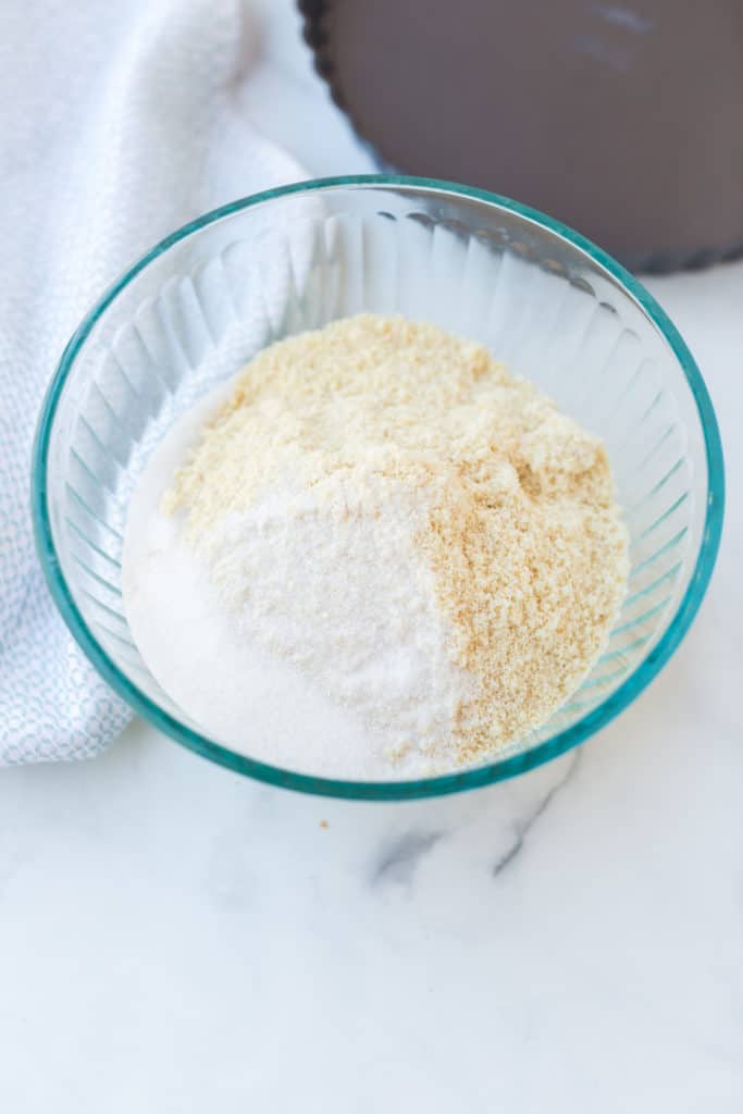 Bowl of almond flour, sugar, salt 