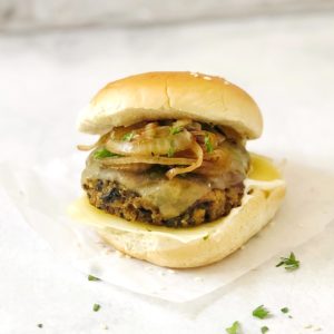 Close up of veggie burger