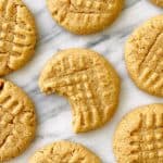 close up of peanut butter cookies