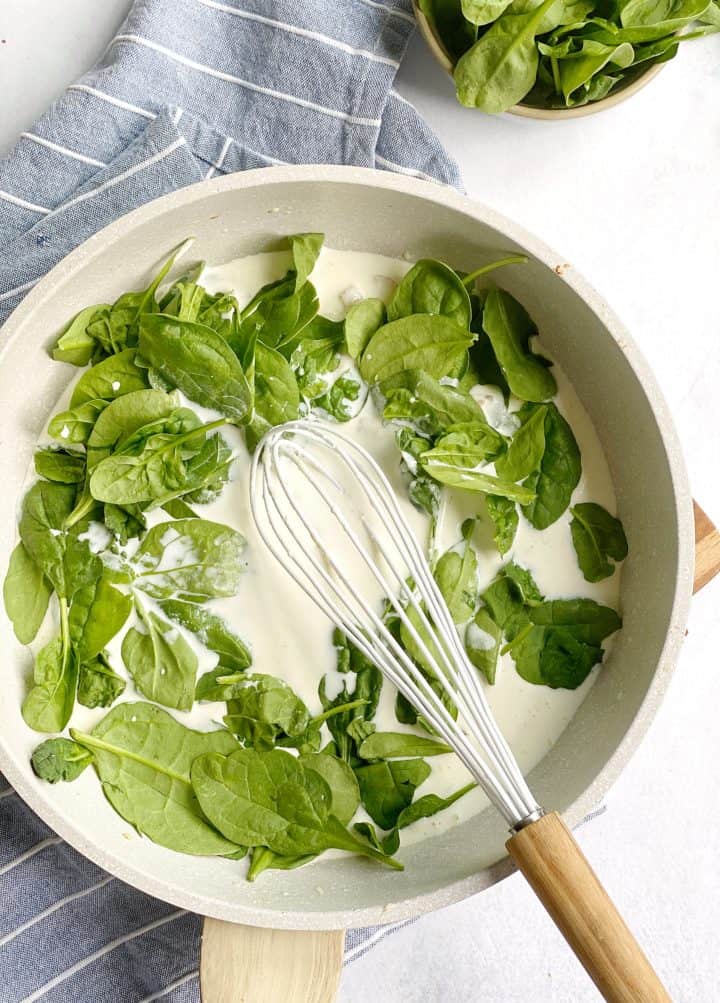 spinach in cream sauce 