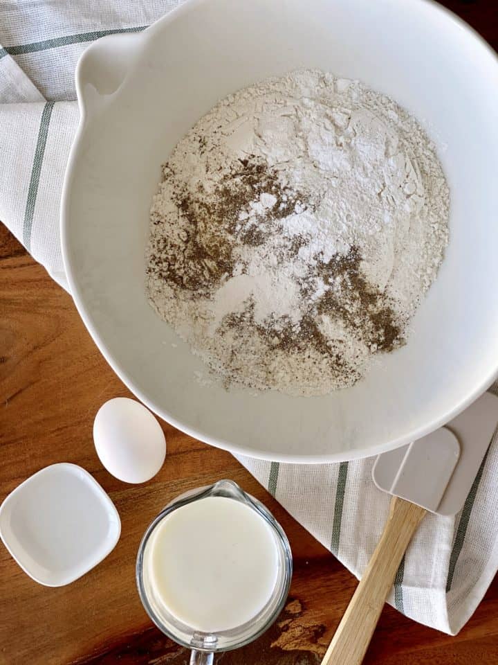 bowl of baking ingredients 