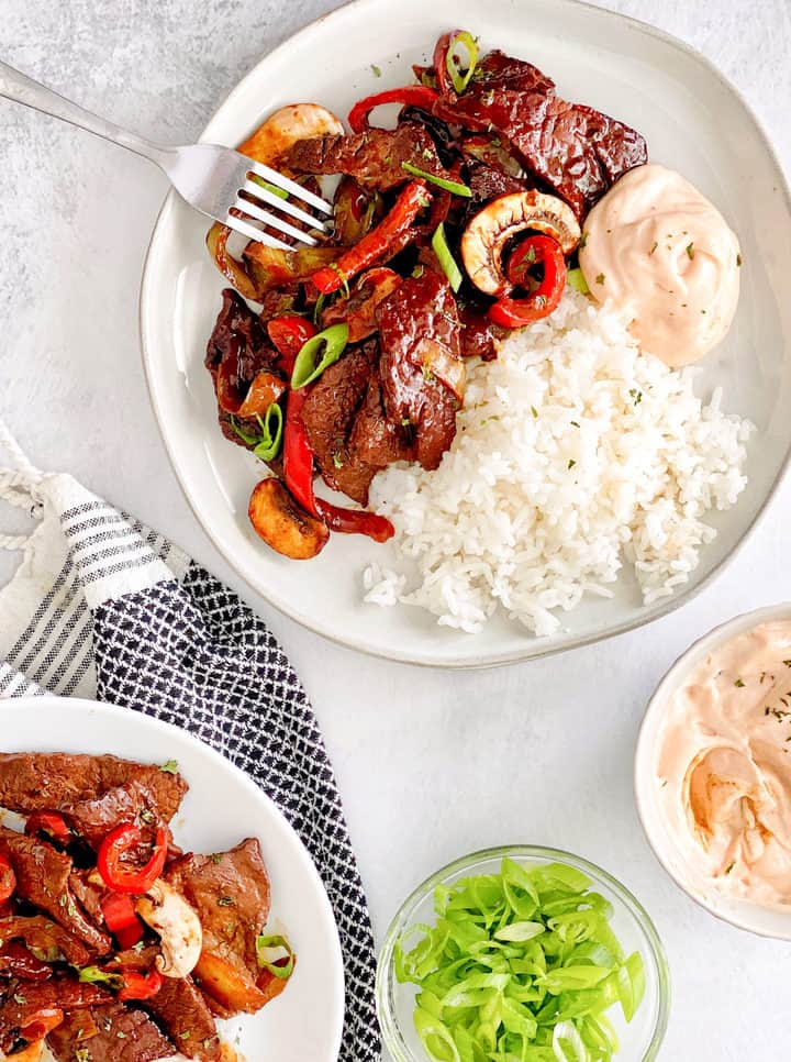 Teriyaki Beef with Yum Yum Sauce Charisse Yu