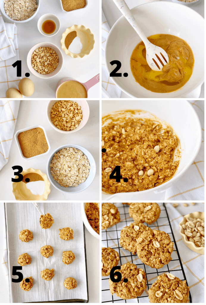 how to make peanut butter oatmeal cookies 