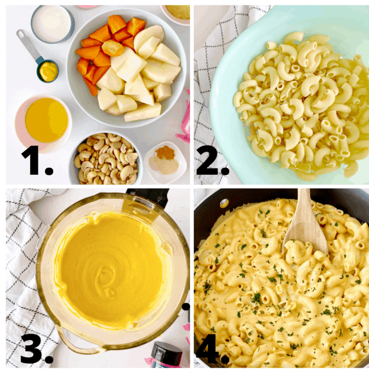 how to diagram on how to make vegan mac and cheese 