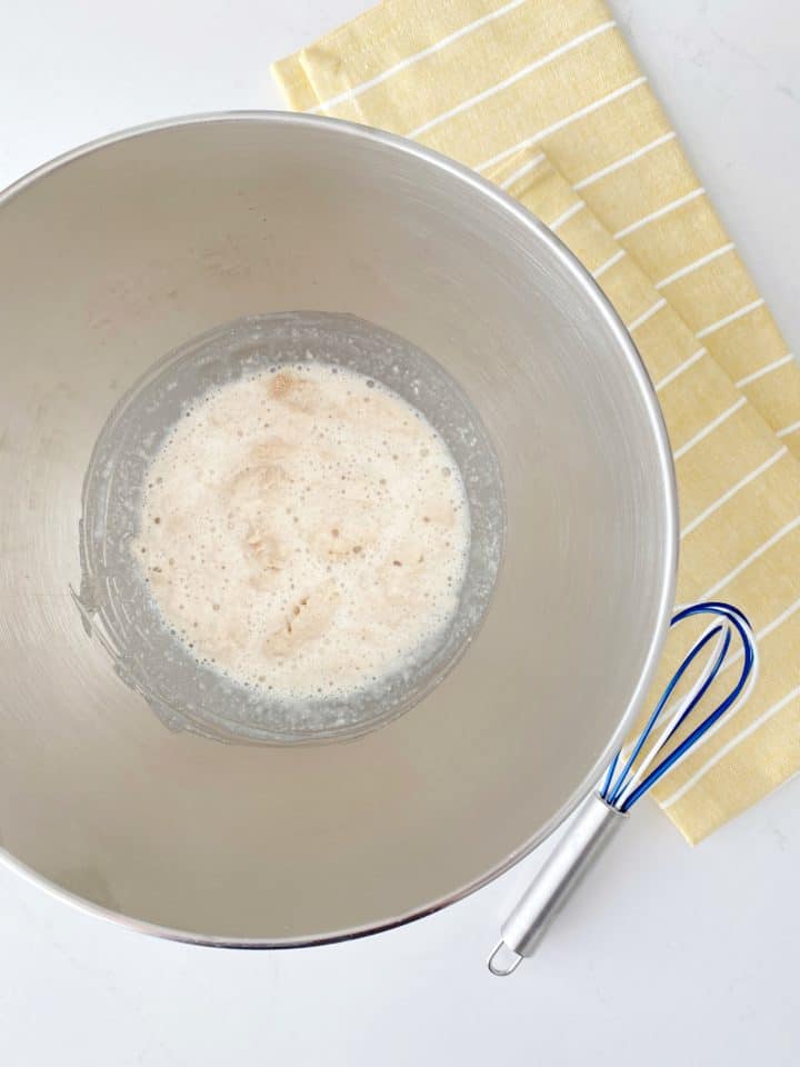 mixing bowl with whisk 