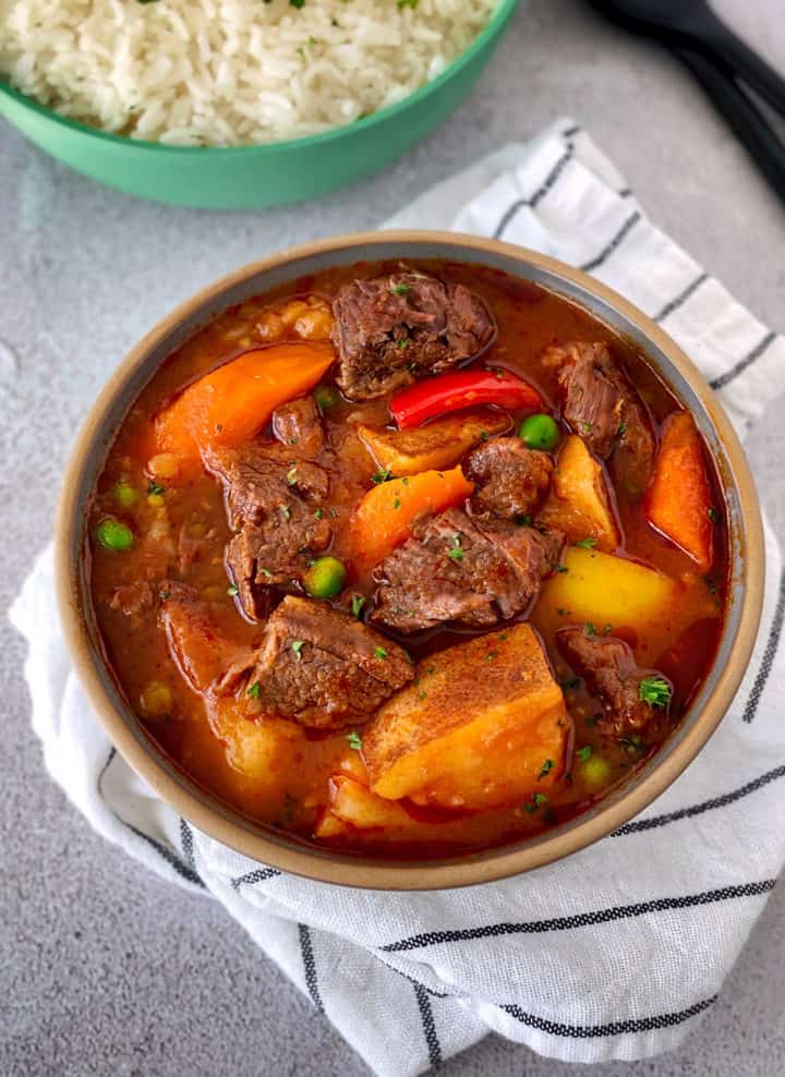 beef stew in a bowl