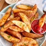 potato wedges on plate