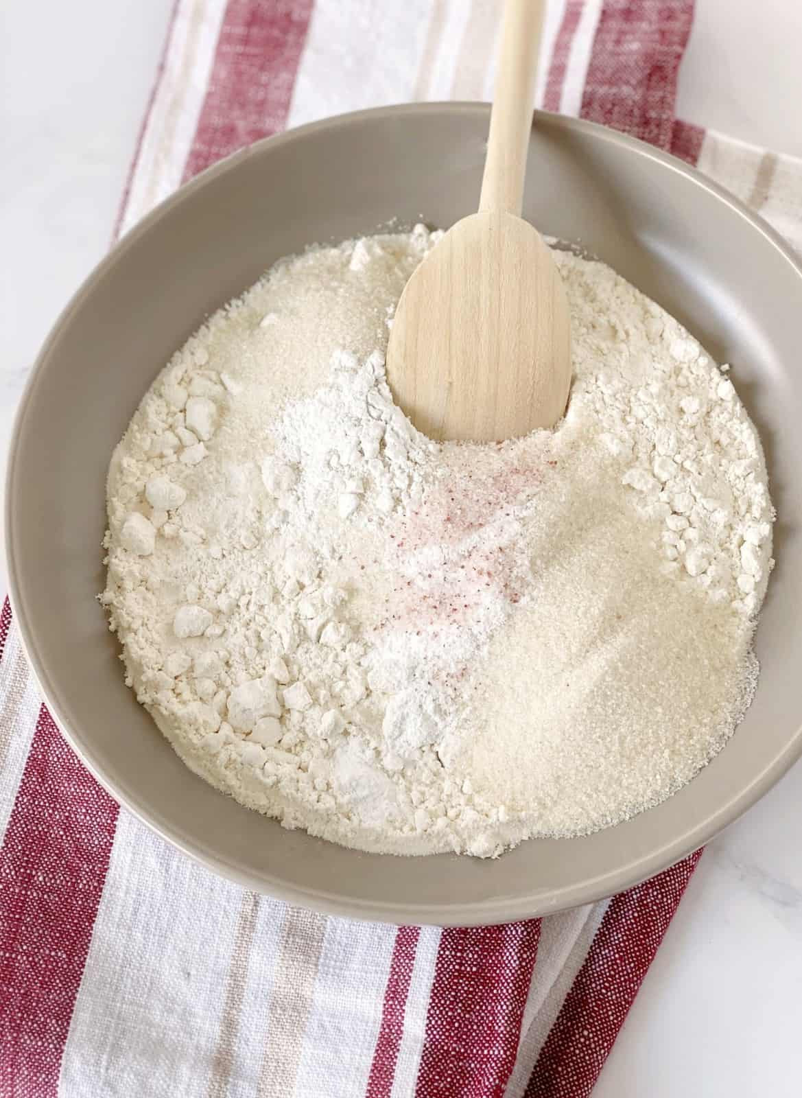 bowl of flour andsugar etc