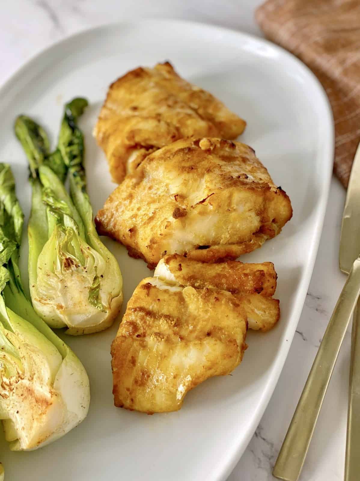 miso cod with bokchoy 
