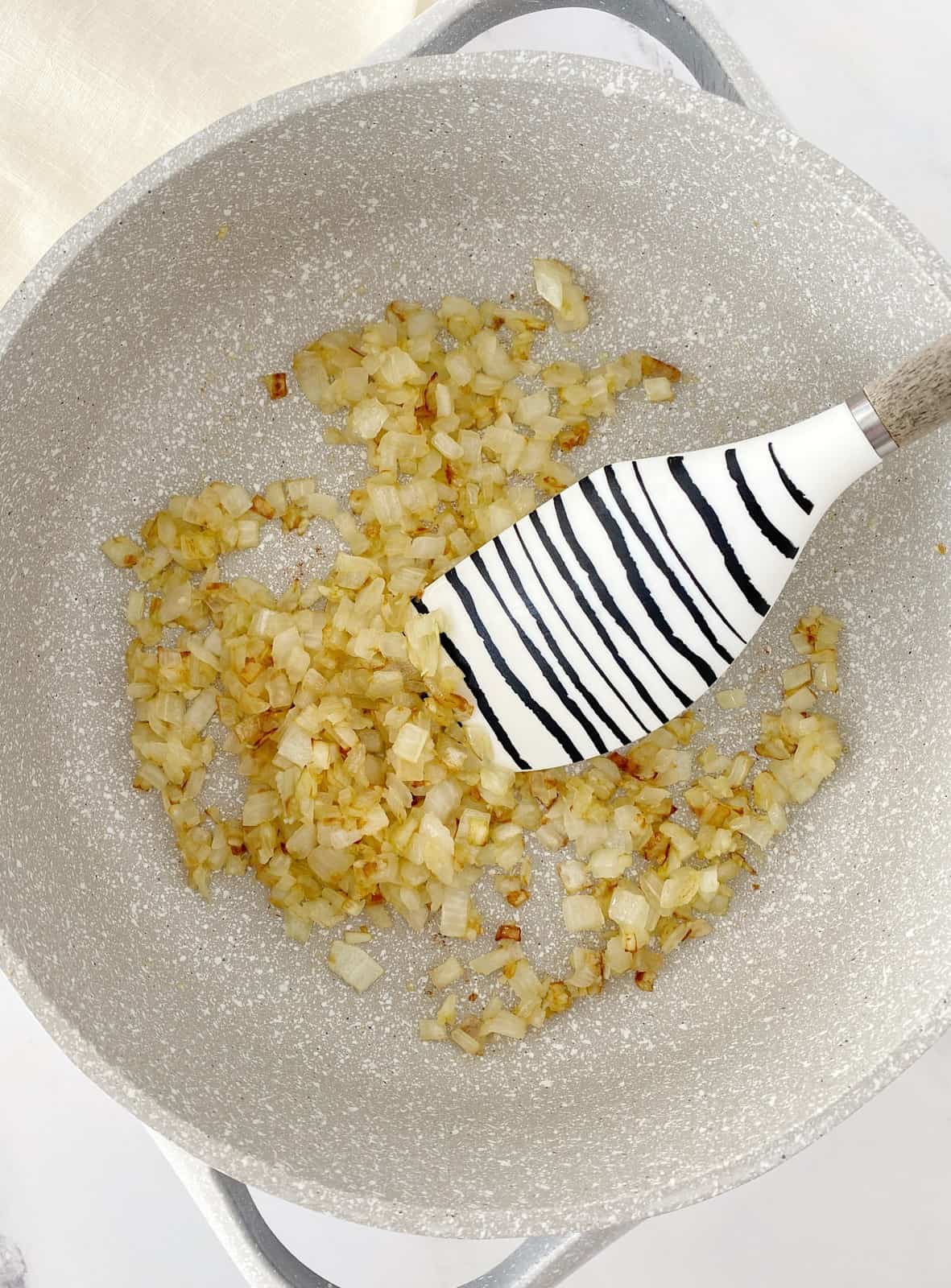 onions in a pan 