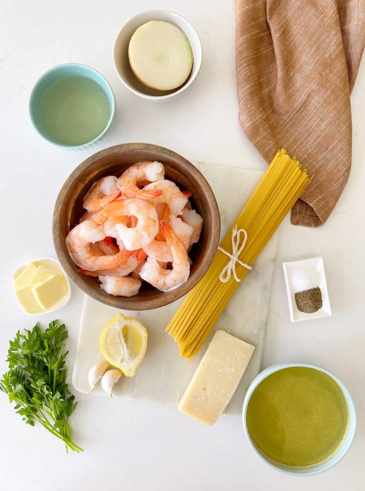 ingredients for scampi