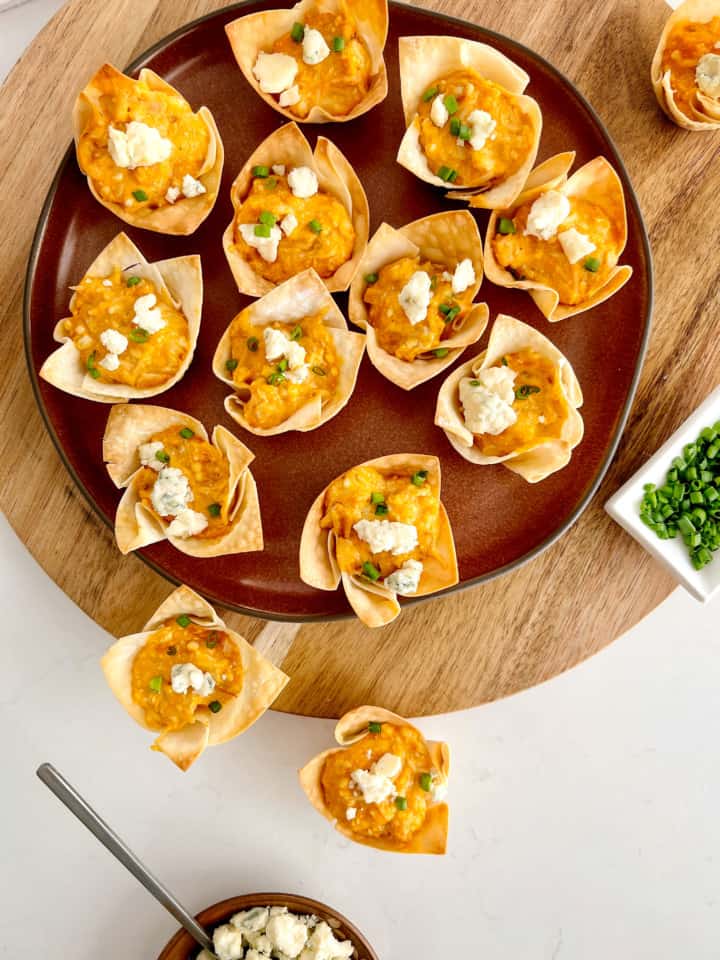 buffalo bites on a plate