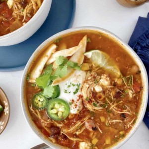 over the top of chicken taco soup