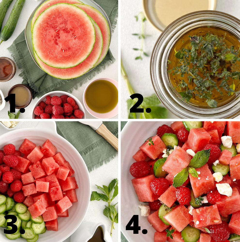 how to make watermelon salad 