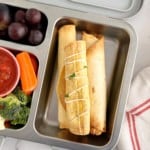 taquitos in a lunch box