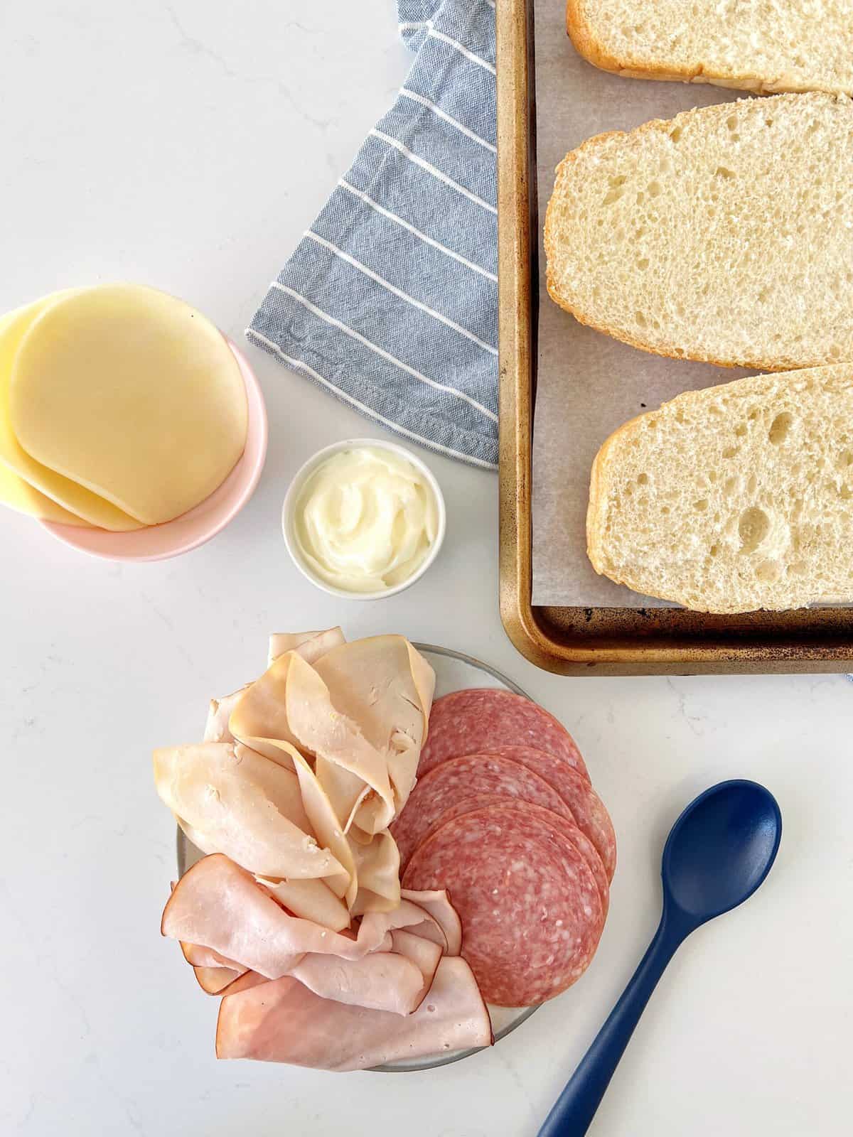 lunch meats with sandwiches 