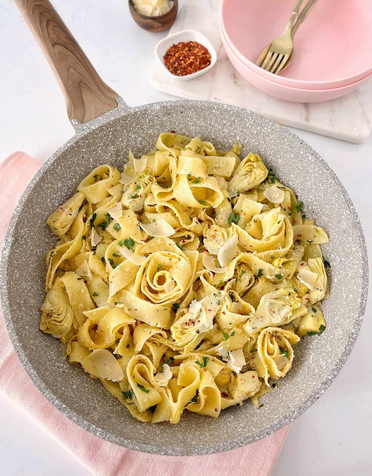 pasta with artichoke 