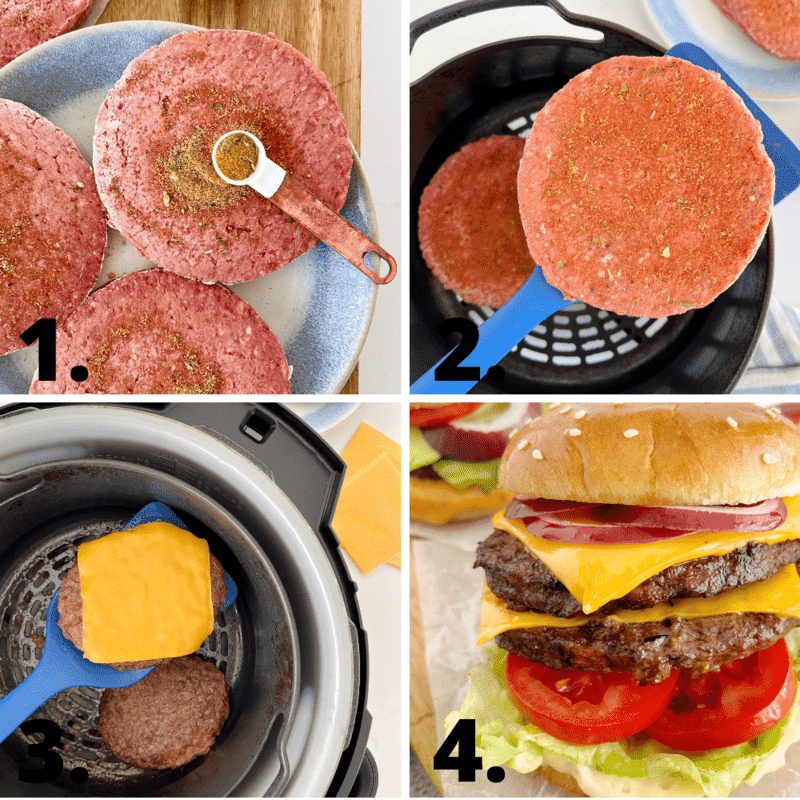 how to make frozen burgers in air fryer diagram 