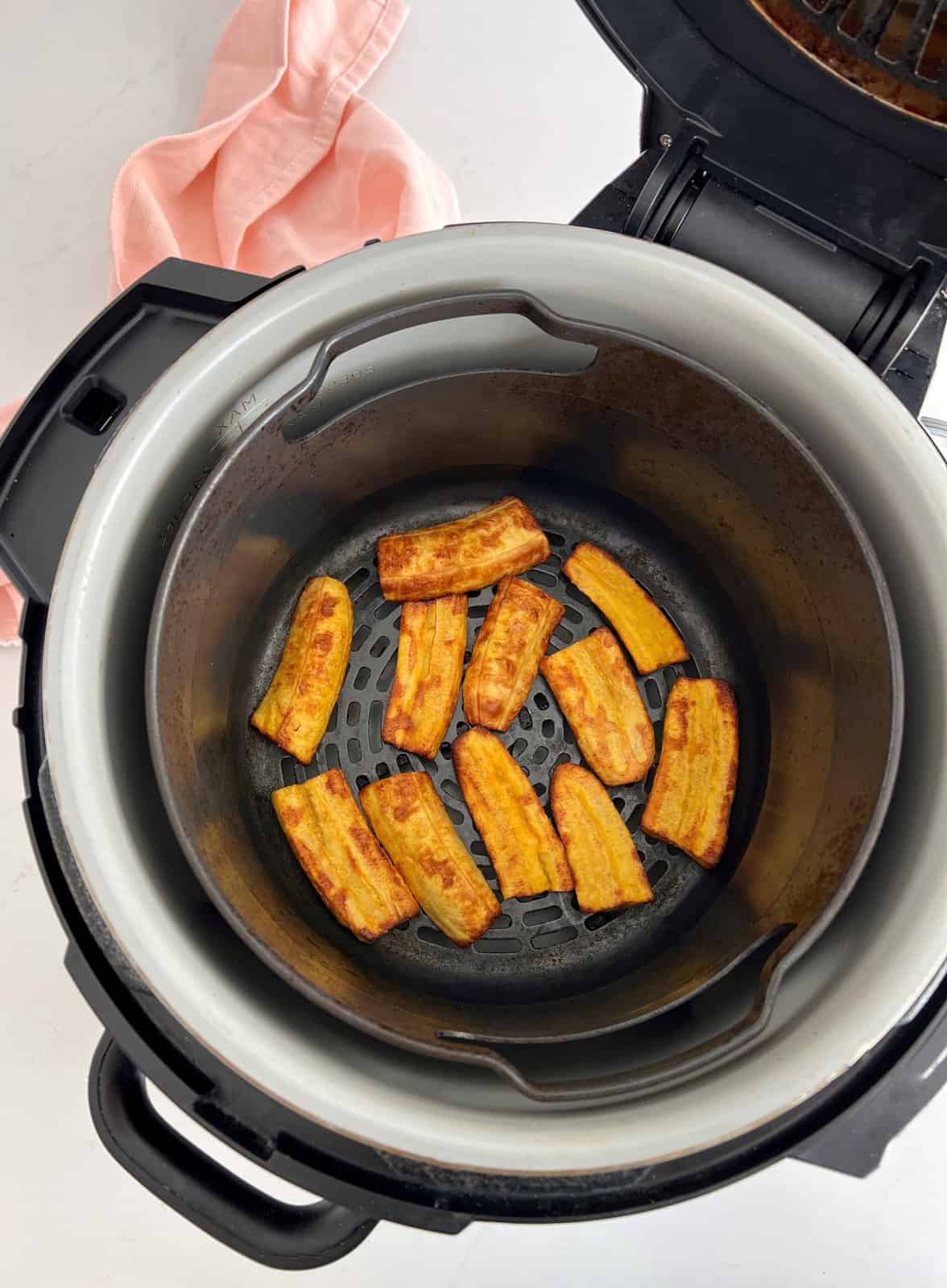air fryer cooked plantains 