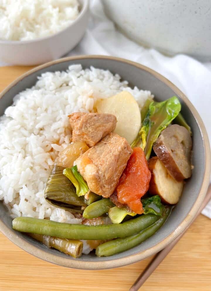 pork sinigang with rice