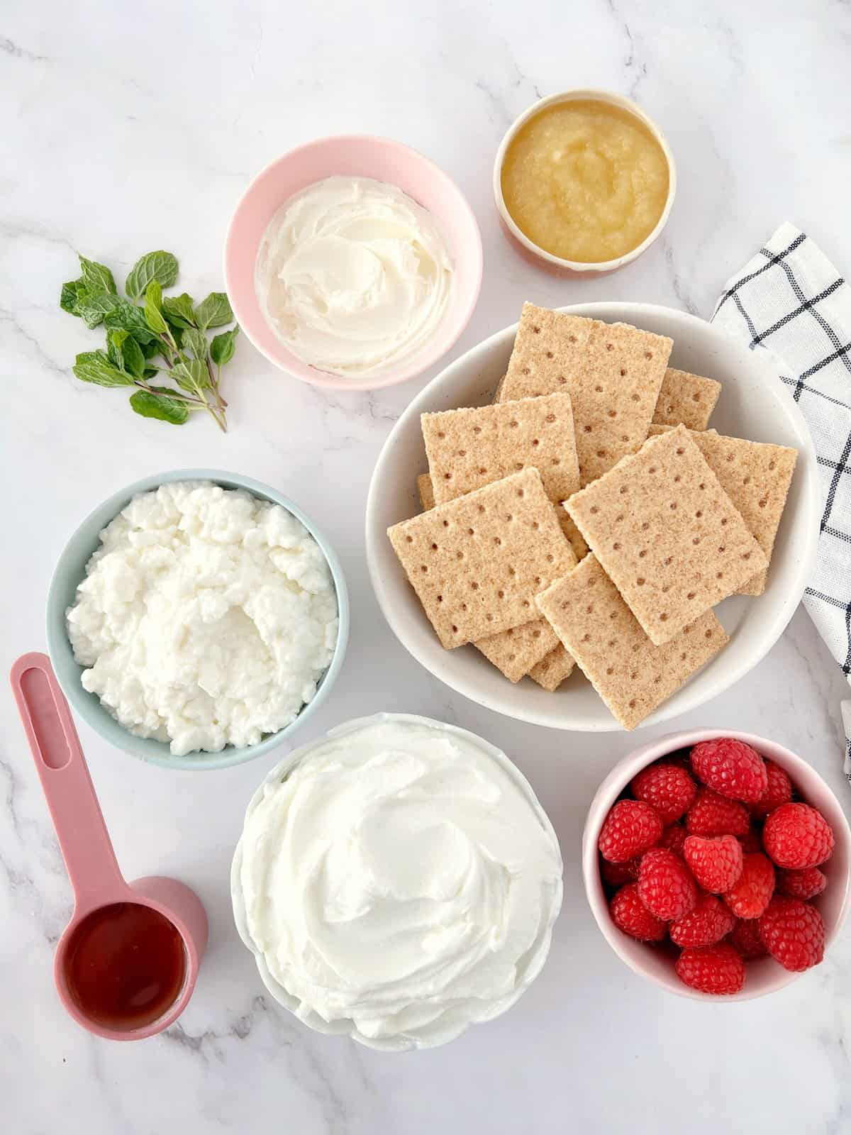 ingredients to make protein cheesecake cups 