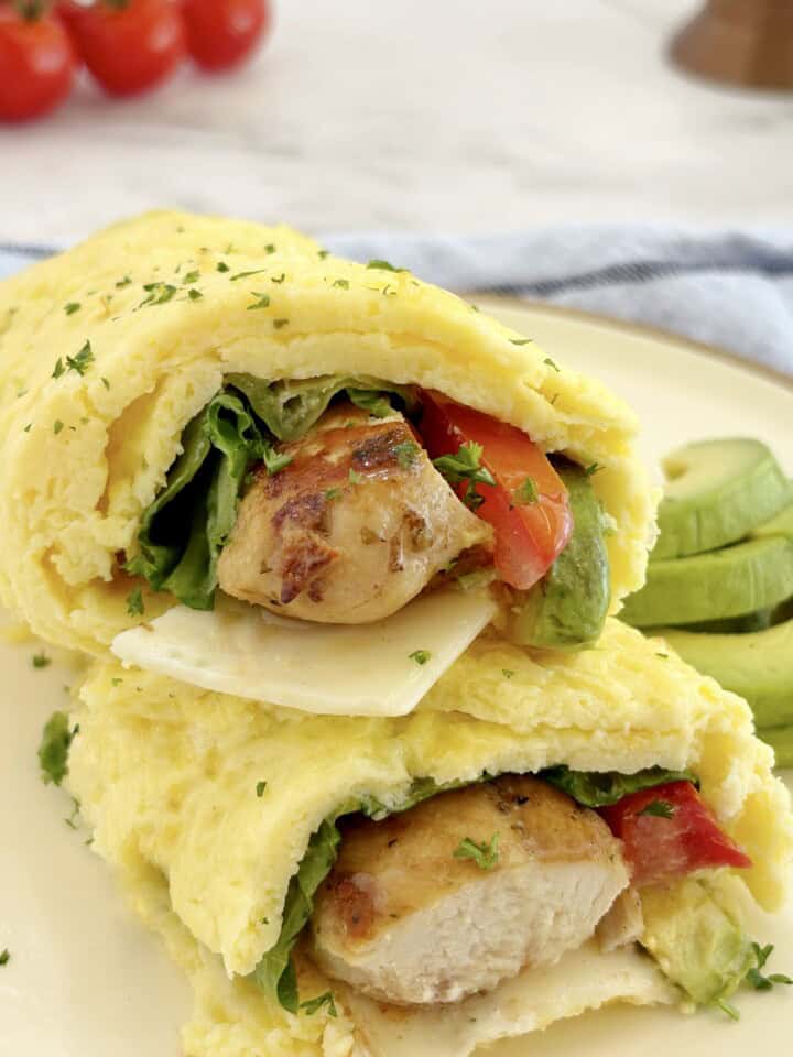 cottage cheese wrap in a sandwich wrap